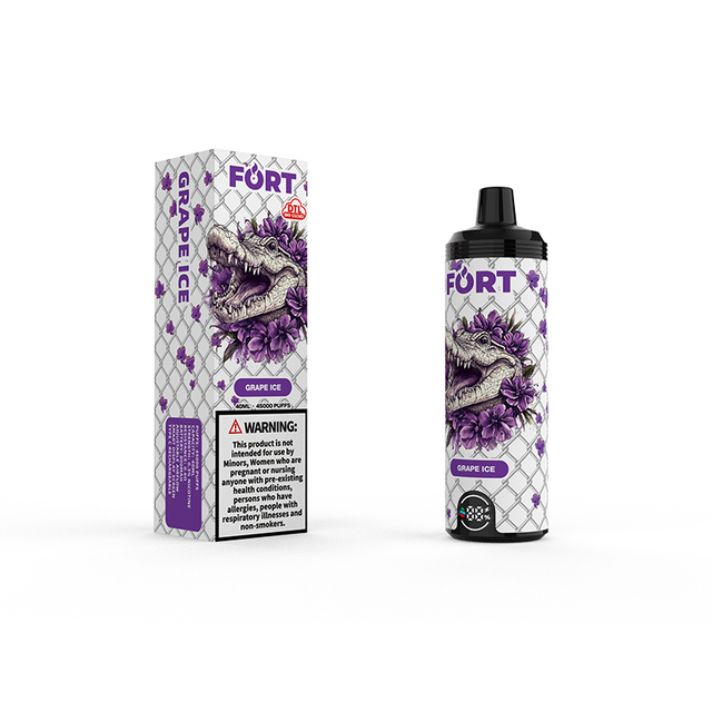 SAVAGE FORT SHISHA 45000 PUFF 45k Одноразовая вейп-сигарета DTL E Al Fakher с регулируемым потоком воздуха - виноградный лед