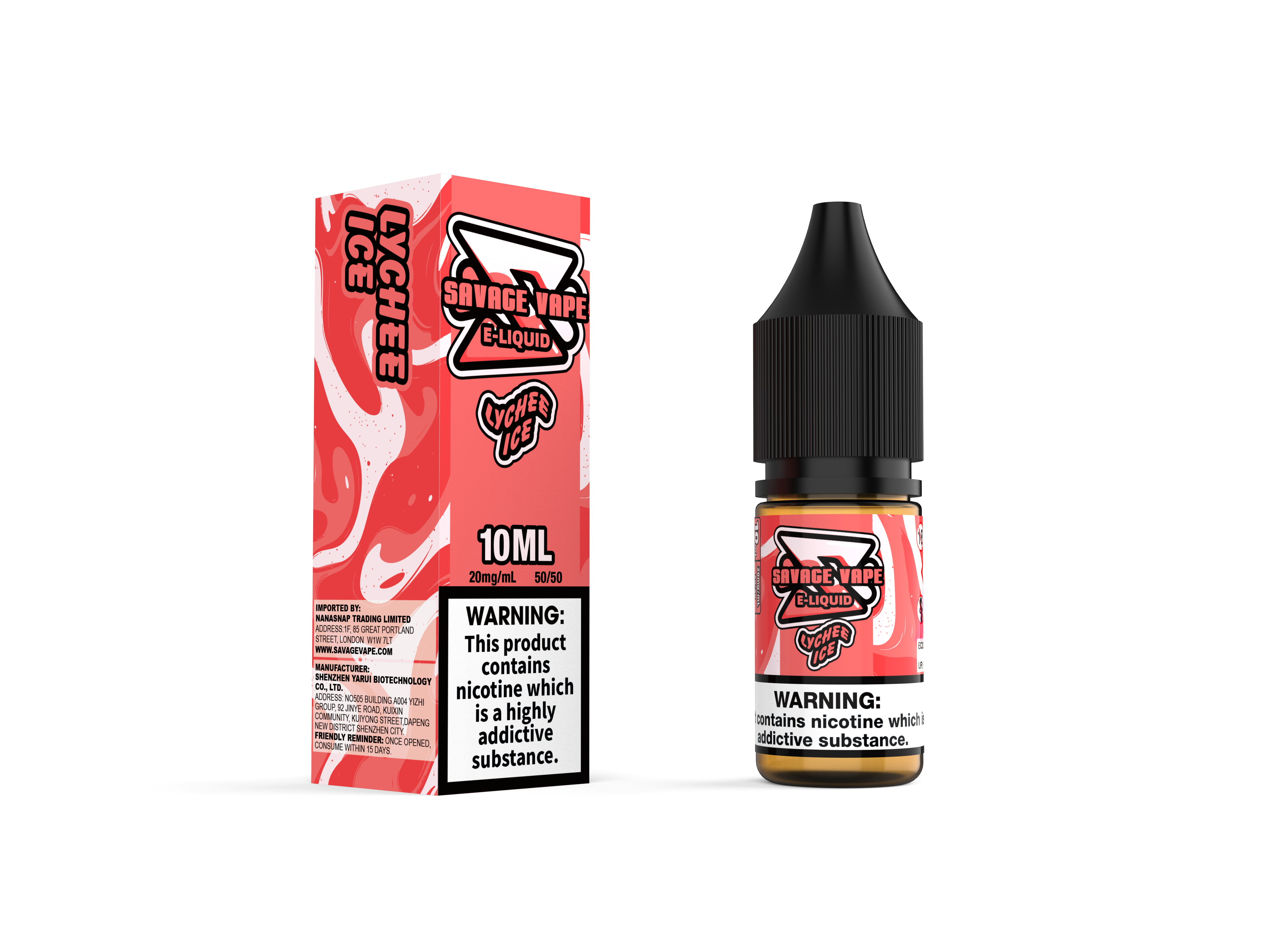 Savage Vape E-сок 2 мг никотиновая соль 10 мл TPD-Lychee Ice