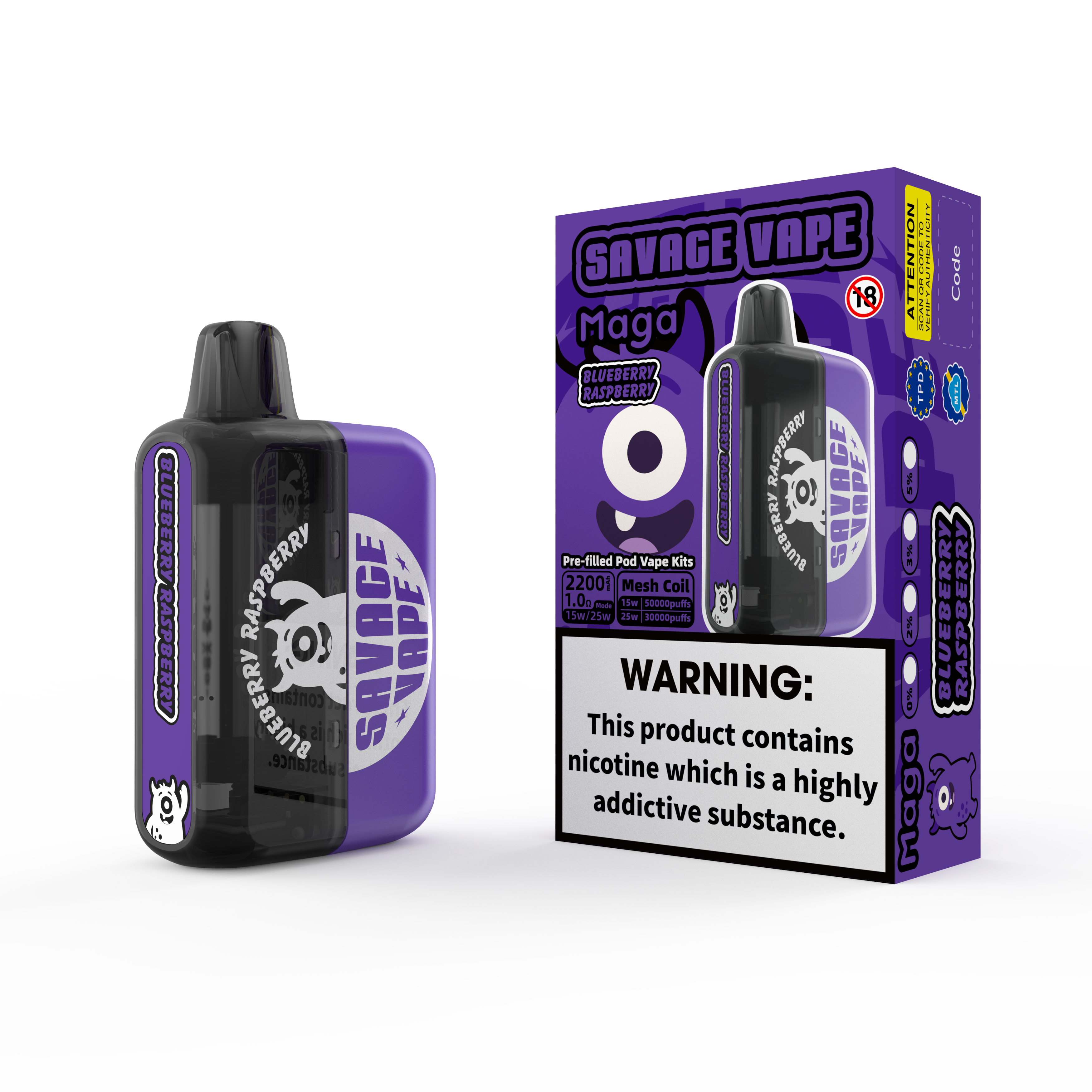 2025 Новый дизайн Eu Warehouse Savage Maga 50000 Puble