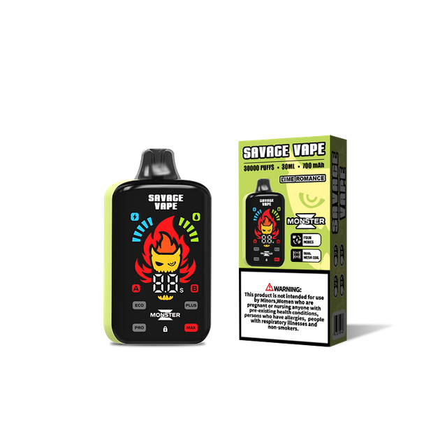 Склад ЕС Savage Vape Monster Z 30000 Puff 30k Одноразовая электронная сигарета Vape Регулируемая мощность - Сочный арбуз