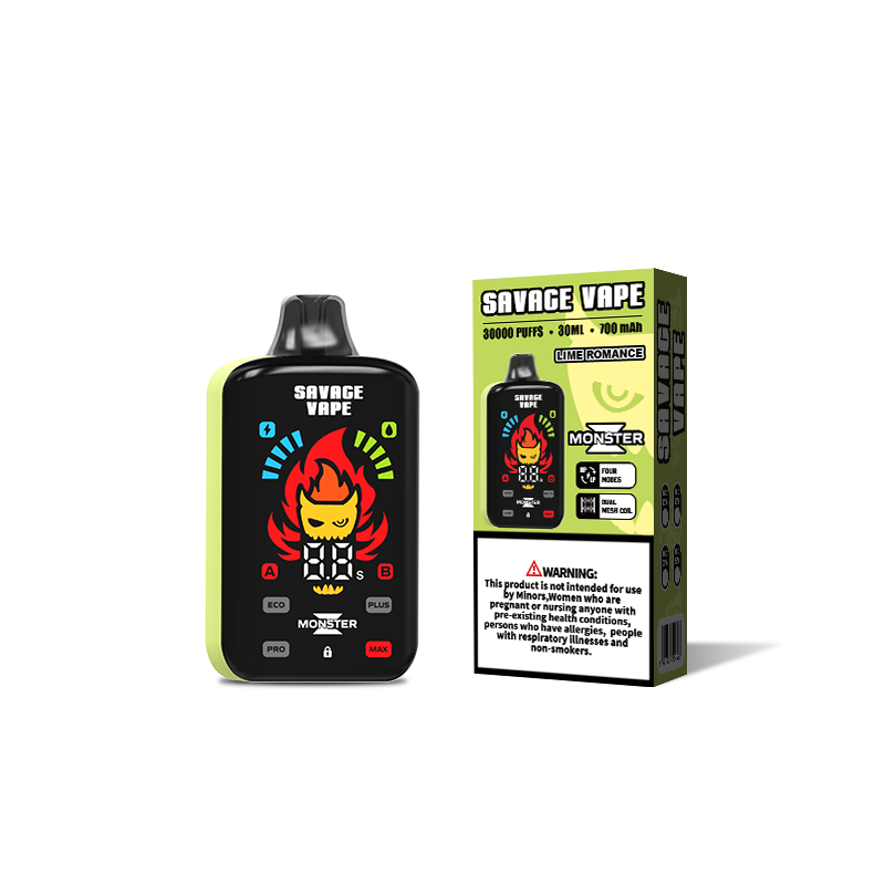 Склад в Германии Savage Monster Z 30000 Puff 30k Одноразовая электронная сигарета Vape - Lime Romance