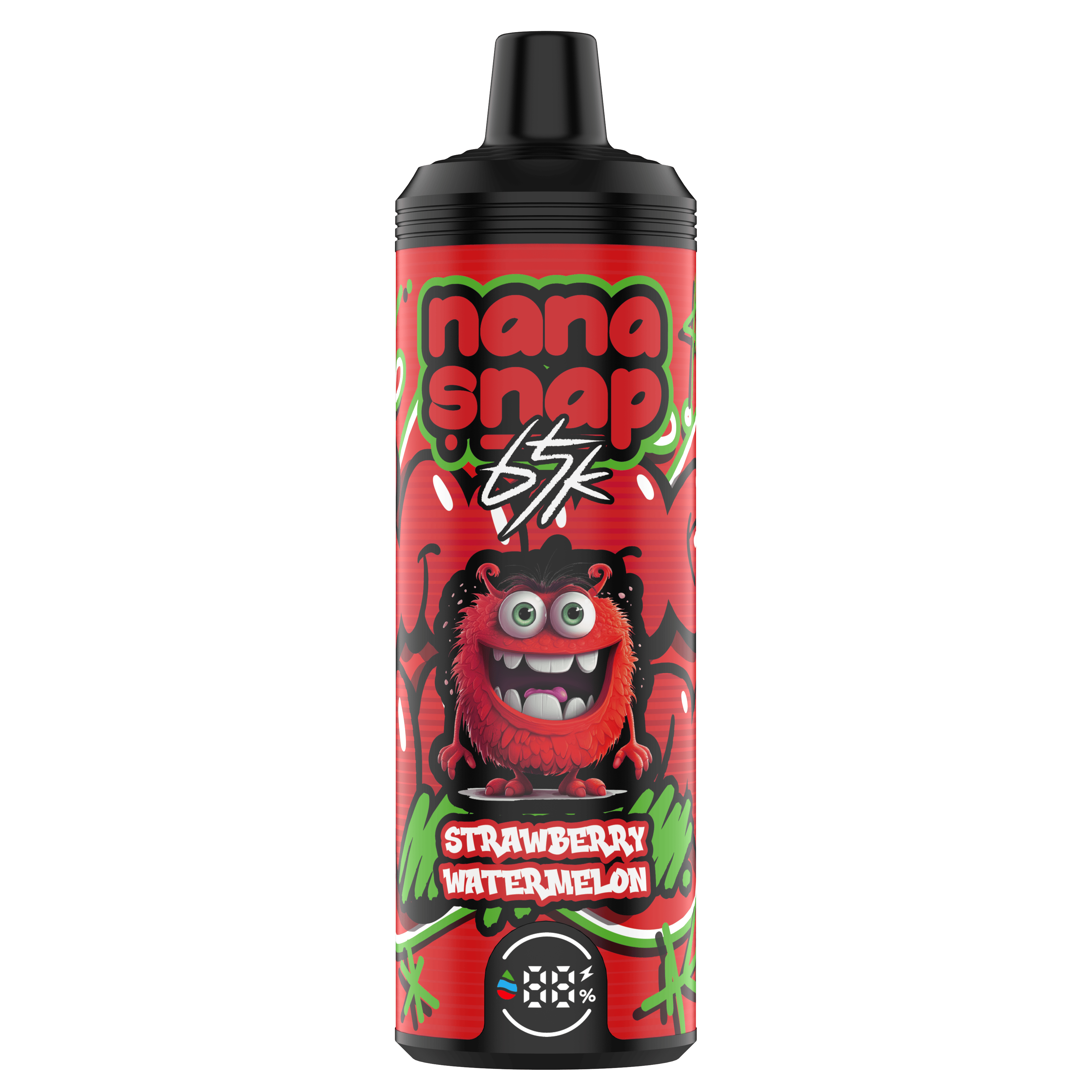 Высококачественный Nanasnap Shisha 65000 Puff 60000 50000 E Сигаретный карманный кальян DTL Vaper 40ml E-Liquid Dual Sote Coil Eu Склад Одноразовый вейп 65K 60K 50K-страх арбуз