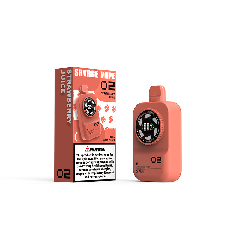 Savage Camera 18000 затяжек 18k Одноразовая электронная сигарета Vape 2% 3% 5% никелевая соль - клубничный сок