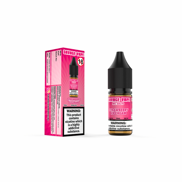 Электронная жидкость Savage Vape Strawberry Ice Cream Nic Salt 20 мг 2 мл TPD