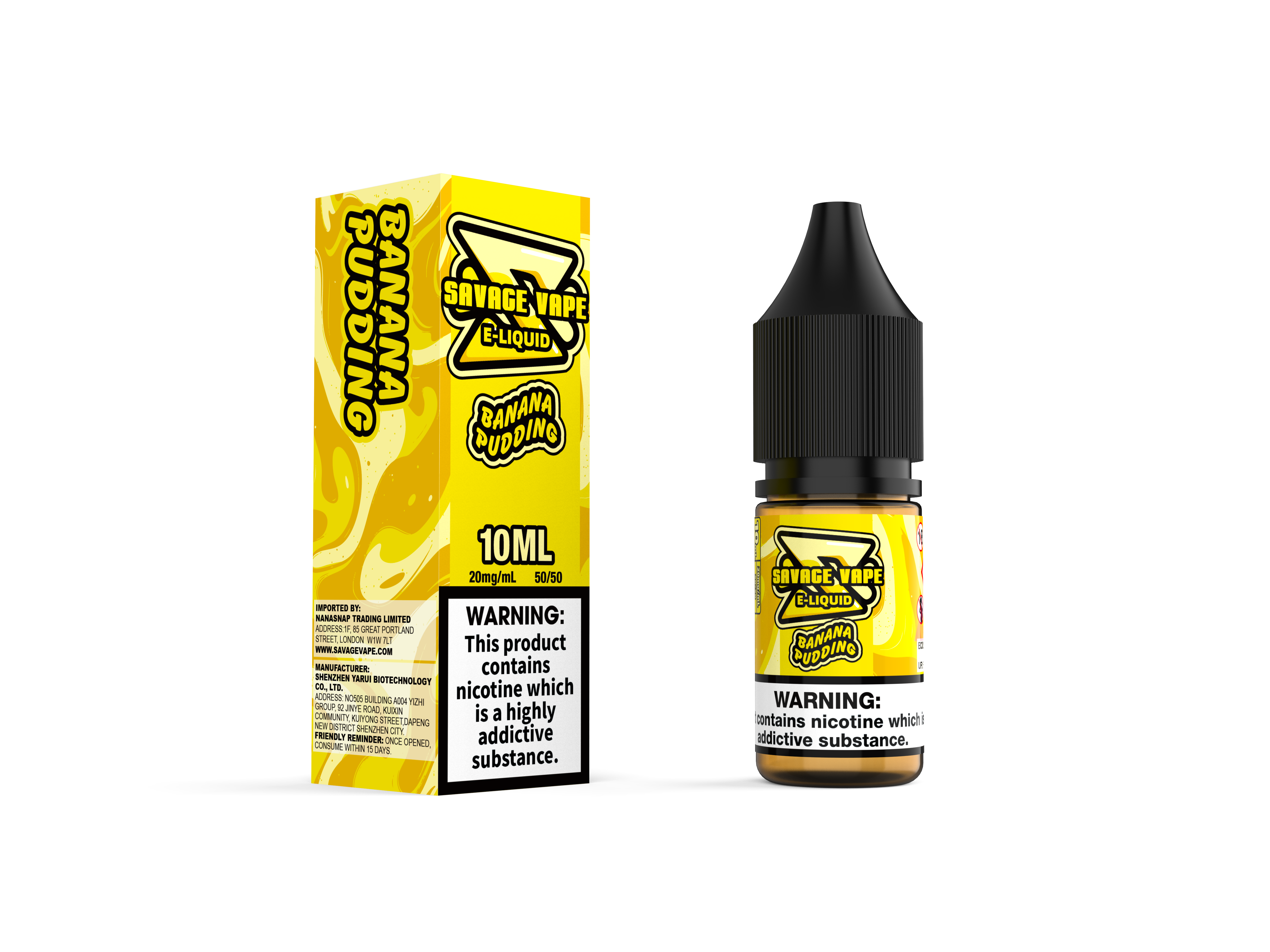 Savage Vape E Liquid 2 мг никотиновая соль 10 мл TPD-банановый пудинг 