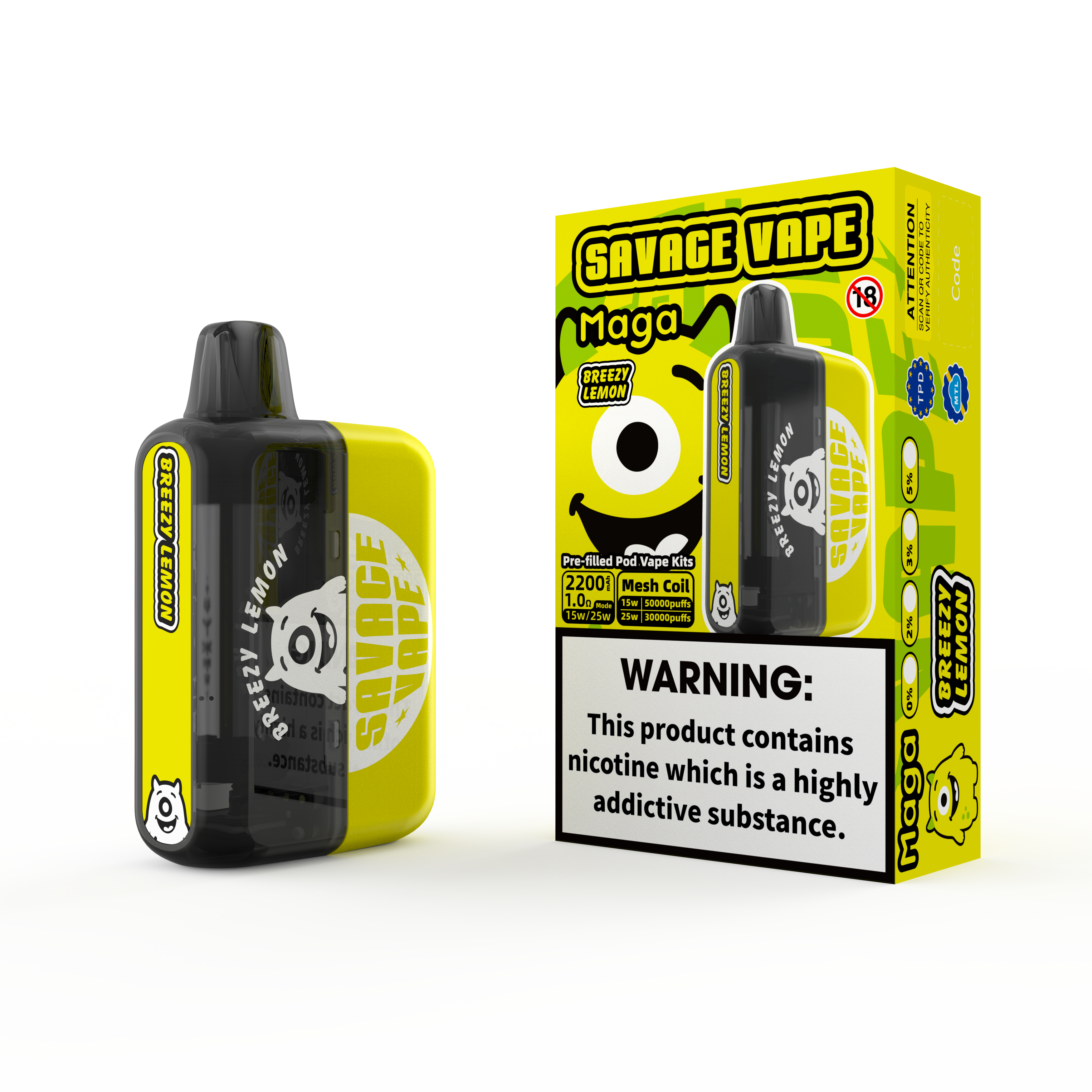 2025 Новый дизайн Eu Warehouse Savage Maga 50000 Puff Puff Заполненные замены