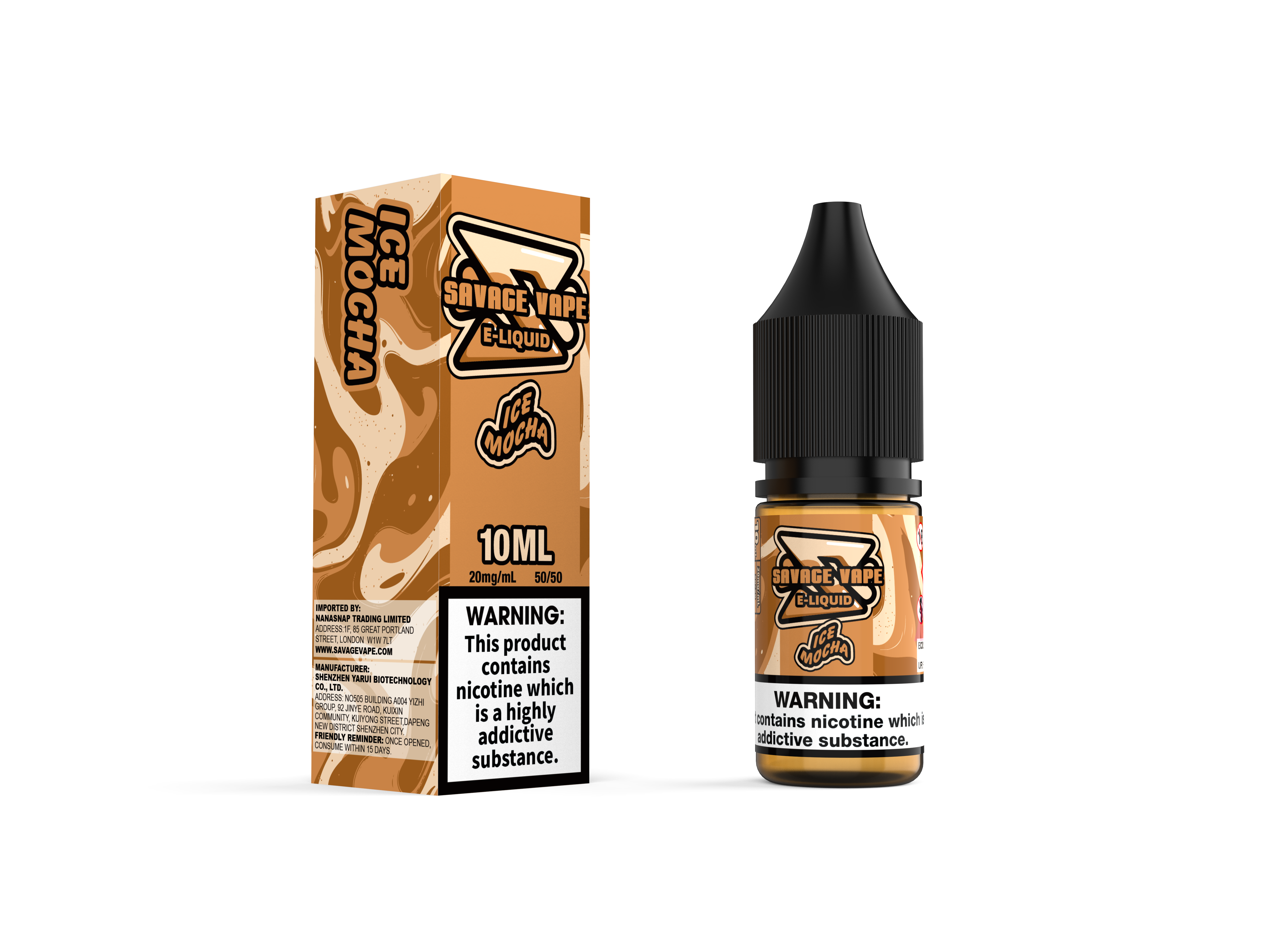 Savage Vape E Liquid 2 мг никотиновая соль 10 мл TPD-ICE Mocha