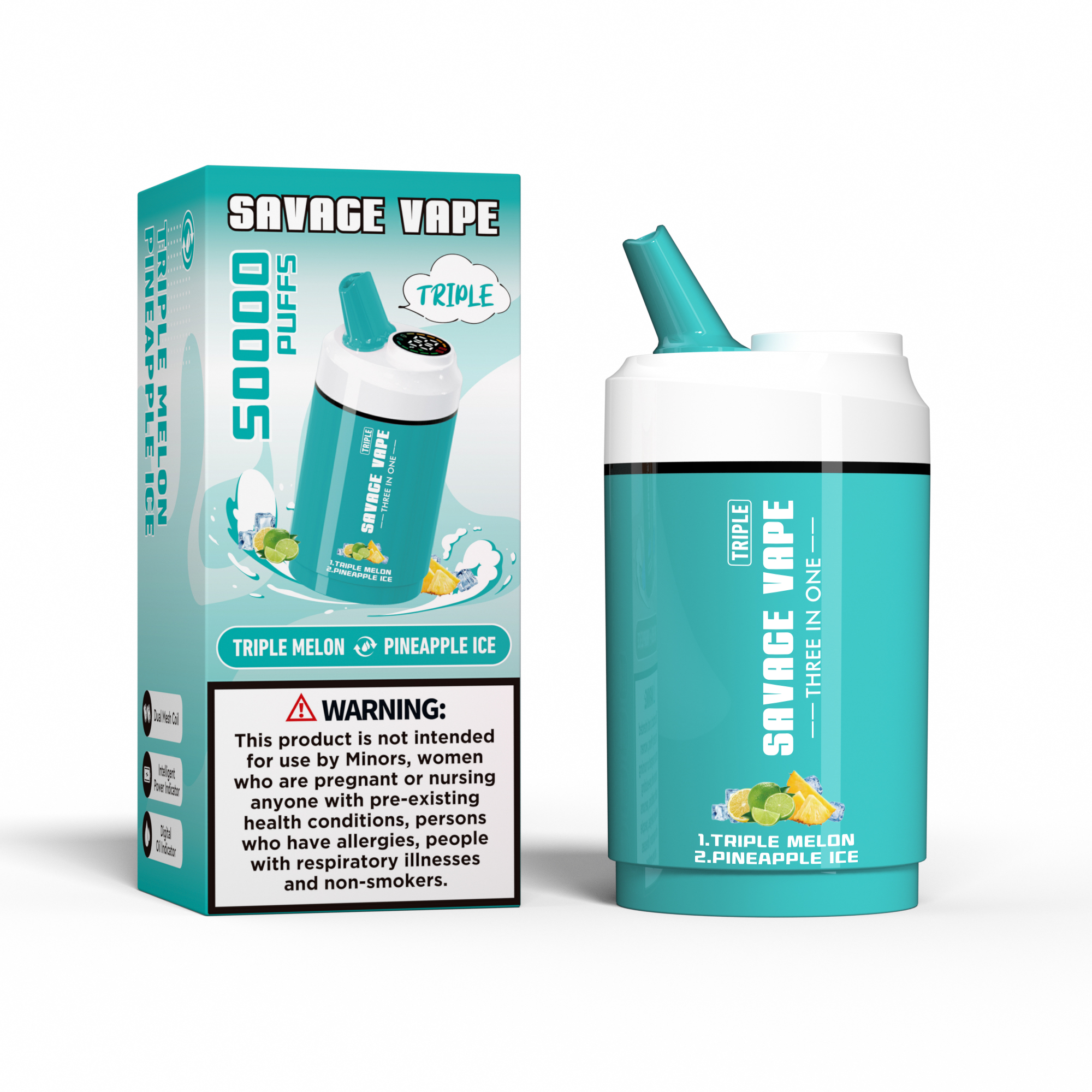 Savage Vape Triple 50000 Puffs 50K три в одном 3 в 1 одноразовый вар