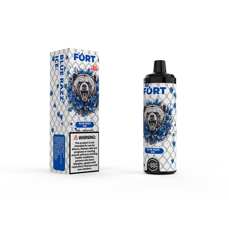 SAVAGE FORT SHISHA 45000 PUFF 45k Одноразовая вейп-сигарета DTL E Al Fakher с регулируемым потоком воздуха - Blueberry Ice