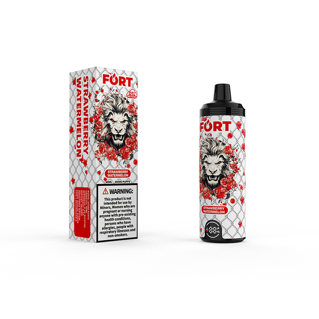 SAVAGE FORT SHISHA 45000 PUFF 45k Одноразовая электронная сигарета Vape DTL с регулируемым потоком воздуха - клубника, арбуз