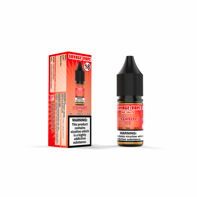 Электронная жидкость Savage Vape Strawberry Ice Nic Salt, 20 мг, 2 мл, TPD