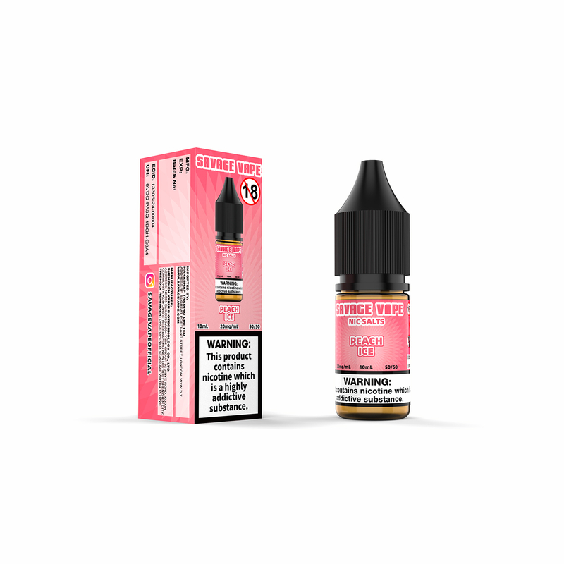 Savage Vape Peach Ice Nic Salt Электронная жидкость 20 мг 2 мл TPD