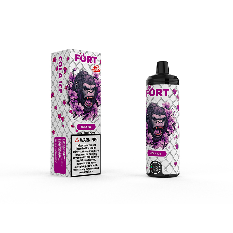 SAVAGE FORT SHISHA 45000 PUFF 45k Одноразовая сигарета Vape DTL E с регулируемым потоком воздуха - Cola Ice